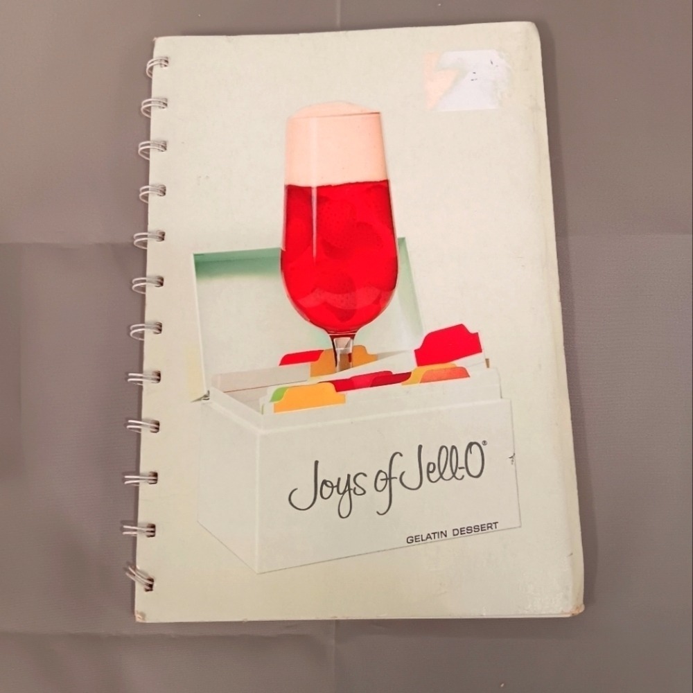 VTG Cookbook JOYS OF JELL-O Jello Gelatin Dessert 2nd Printing Spiral Bound 95pg
